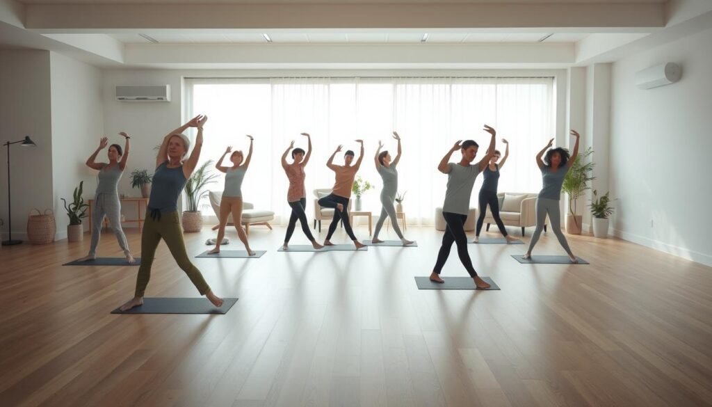 exercícios de alongamento