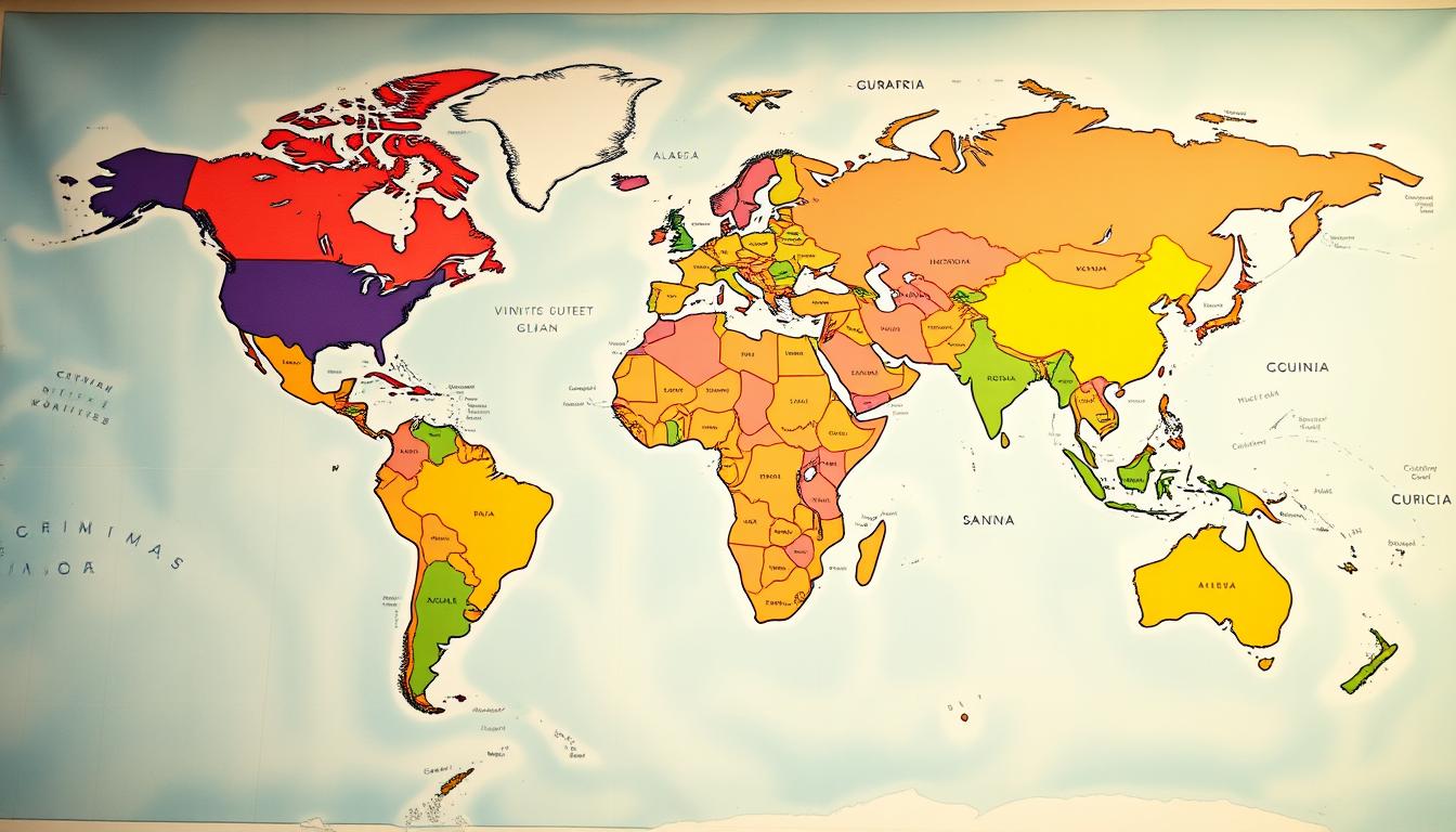 países com territórios separados